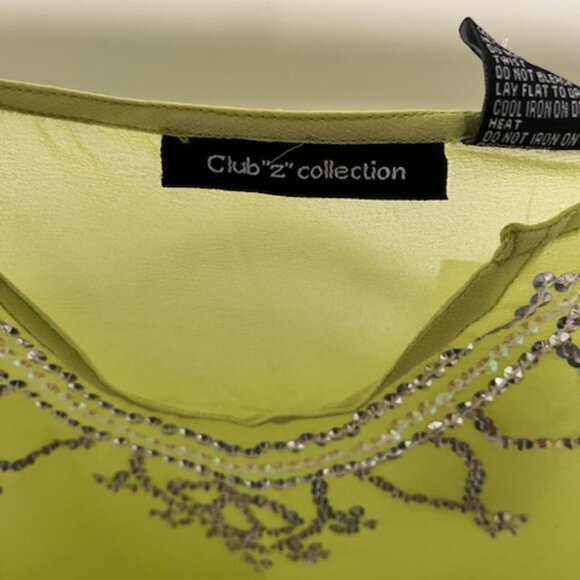 IC COLLECTION Lime Green Embellished Blouse - Picture 4 of 9